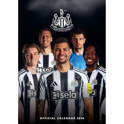 NEWCASTLE UNITED FC 2026 A3 CALENDAR, front cover