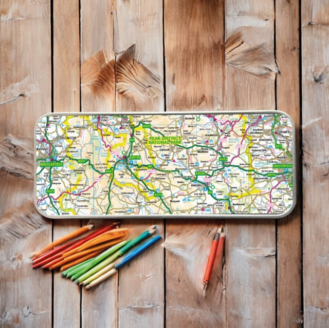 OS Map Metal Pencil Tin - Peak District National Park