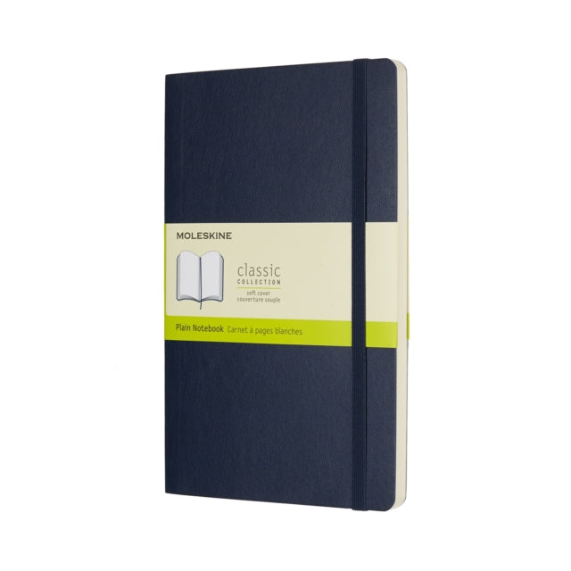 Moleskine Sapphire Blue Large Plain Notebook Soft - 8055002854757