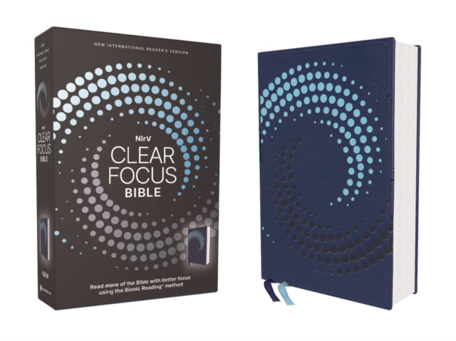 NIrV, Clear Focus Bible, Leathersoft, Navy : Read more of the Bible with better focus - 9780310465614