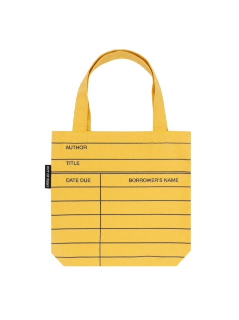 Library Card (Yellow) Mini Tote Bag