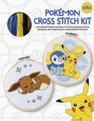 PokeMon Cross Stitch Kit : Includes Patterns and Materials to Stitch Pikachu & Piplup, & Evee, and Charts for 16 Other PokeMon Projects - 9781446310618