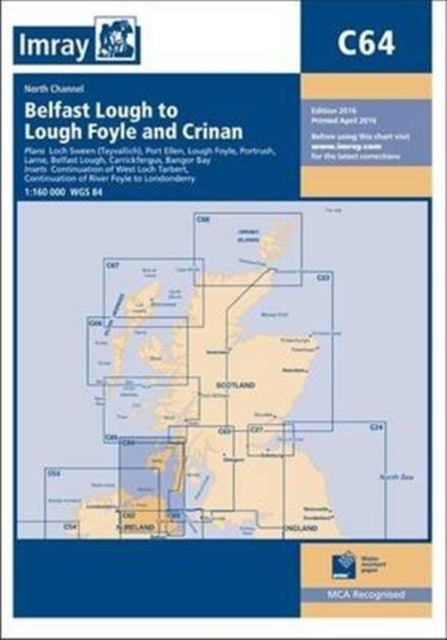 Imray Chart C64 : North Channel - Belfast Lough to Lough Foyle and Crinan - 9781846238147