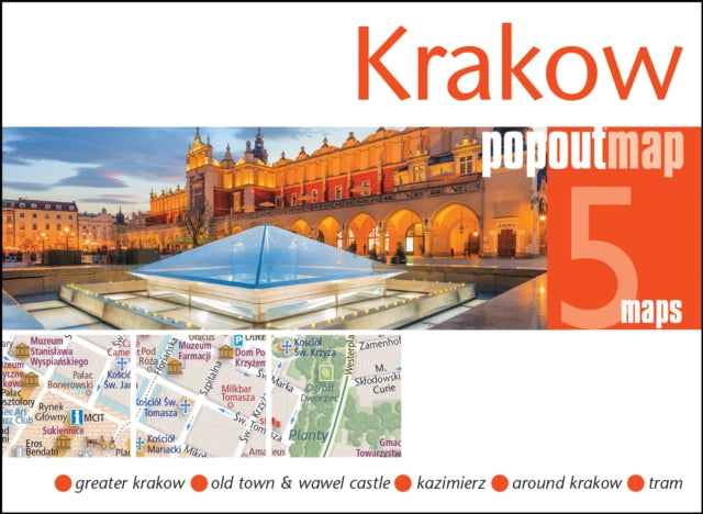 Krakow PopOut Map : Handy pocket-size pop up city map of Krakow - 9781914515729