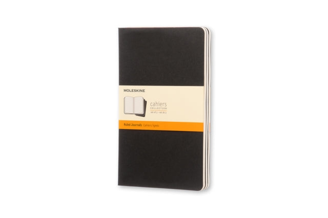 Moleskine Ruled Cahier L - Black Cover (3 Set) - 9788883704956