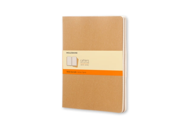 Moleskine Ruled Cahier Xl - Kraft Cover (3 Set) - 9788883705045