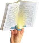 3-in-1 One-Handed Book Light, Page Holder & Bookmark - Blue