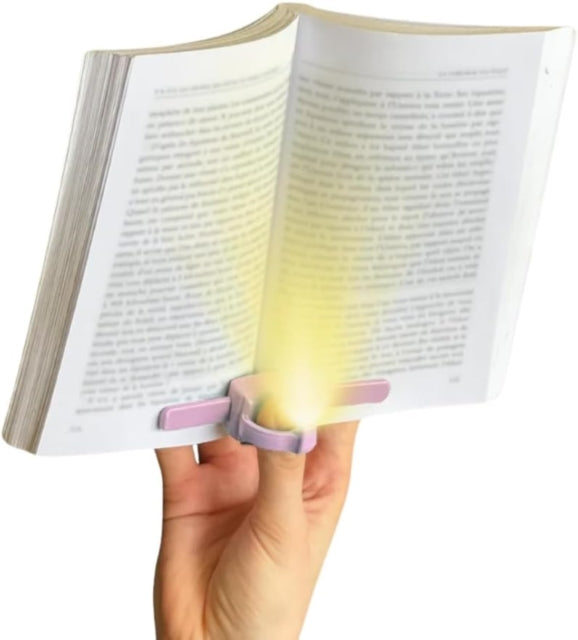3-in-1 One-Handed Book Light, Page Holder & Bookmark - Purple