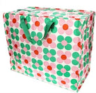 Jumbo storage bag - Pink and green Daisy