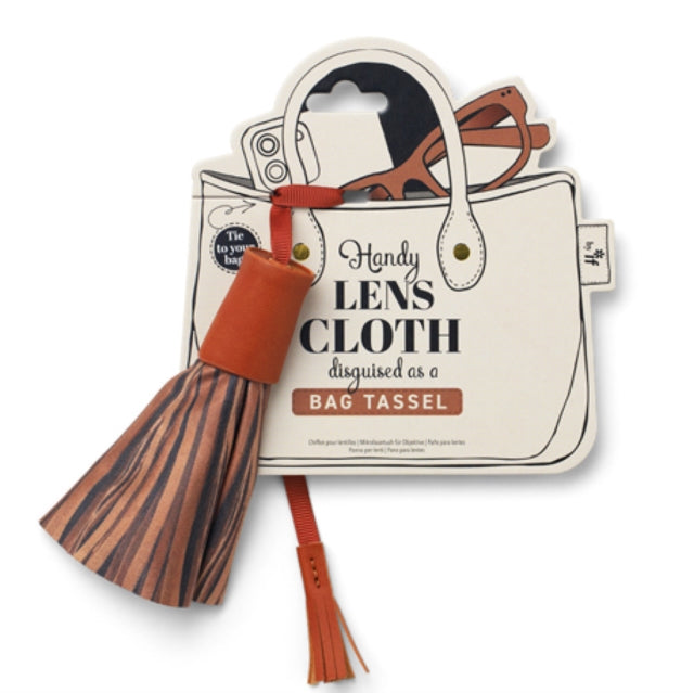 Bag Tassel Lens Cloths - Brown