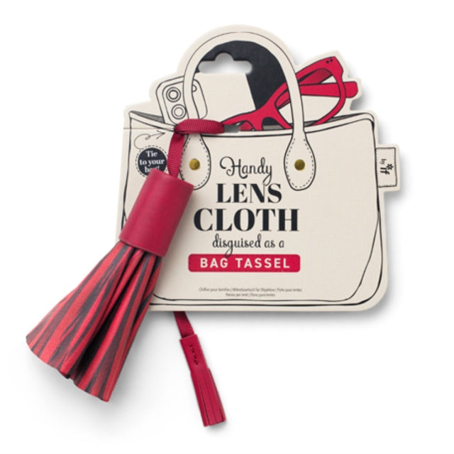 Bag Tassel Lens Cloths - Burgundy