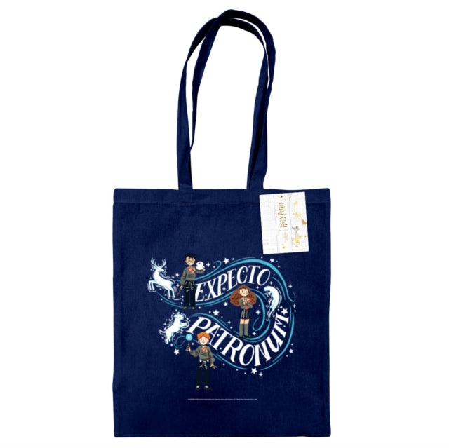Harry Potter (Expecto Patronum) French Navy Tote Bag - 5063457006648