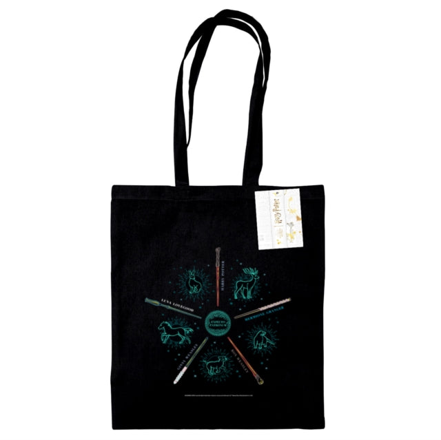 Harry Potter (Wands) Black Tote Bag - 5063457006747