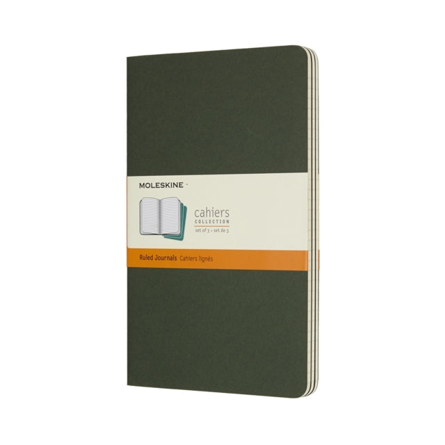 Moleskine Myrtle Green Large Ruled Cahier Journal (set Of 3) - 8055002855273