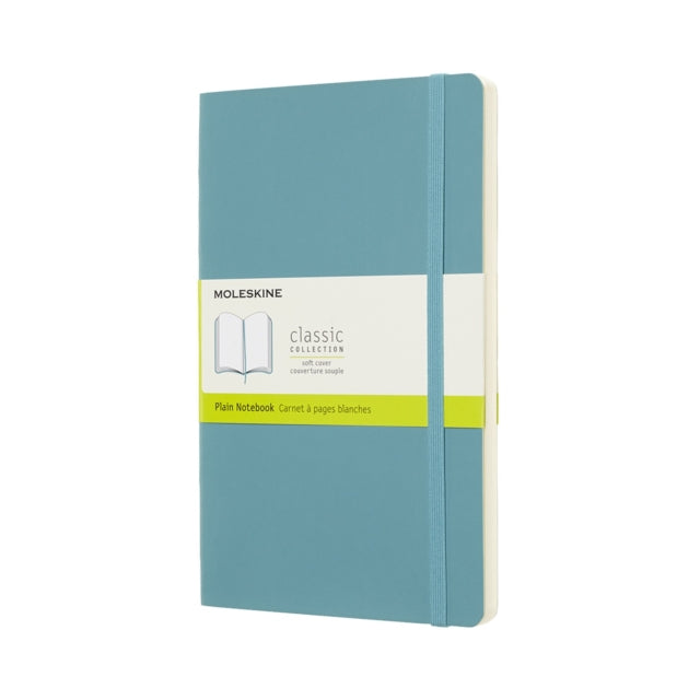 Moleskine Reef Blue Notebook Large Plain Soft - 8058341715529