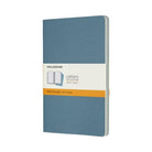 Set Of 3 Moleskine Large Ruled Cahier Journals: Brisk Blue - 8058647629599