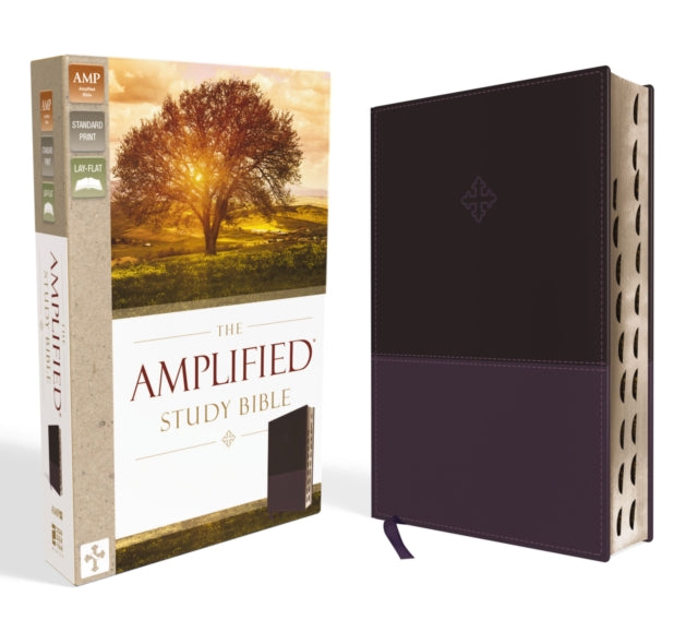 The Amplified Study Bible, Leathersoft, Purple, Thumb Indexed - 9780310446538