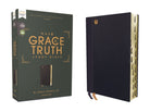 NASB, The Grace and Truth Study Bible (Trustworthy and Practical Insights), Leathersoft, Navy, Red Letter, 1995 Text, Thumb Indexed, Comfort Print - 9780310447696
