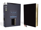 NASB, Thinline Bible, Large Print, Bonded Leather, Black, Red Letter, 1995 Text, Comfort Print - 9780310450993