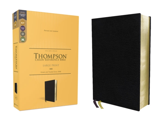 KJV, Thompson Chain-Reference Bible, Large Print, Bonded Leather, Black, Red Letter, Comfort Print - 9780310459163