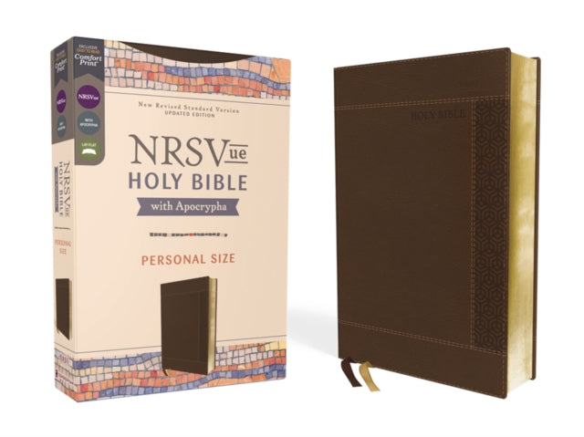NRSVue, Holy Bible with Apocrypha, Personal Size, Leathersoft, Brown, Comfort Print - 9780310461531