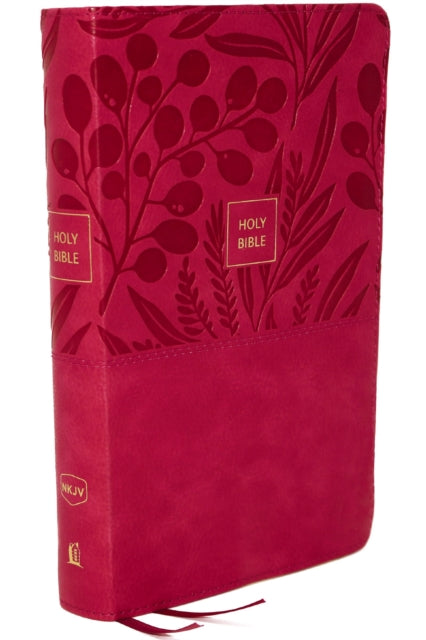 NKJV, End-of-Verse Reference Bible, Personal Size Large Print, Leathersoft, Pink, Thumb Indexed, Red Letter, Comfort Print : Holy Bible, New King James Version - 9780785233688