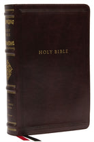 NKJV, Personal Size Reference Bible, Sovereign Collection, Leathersoft, Brown, Red Letter, Thumb Indexed, Comfort Print : Holy Bible, New King James Version - 9780785265054