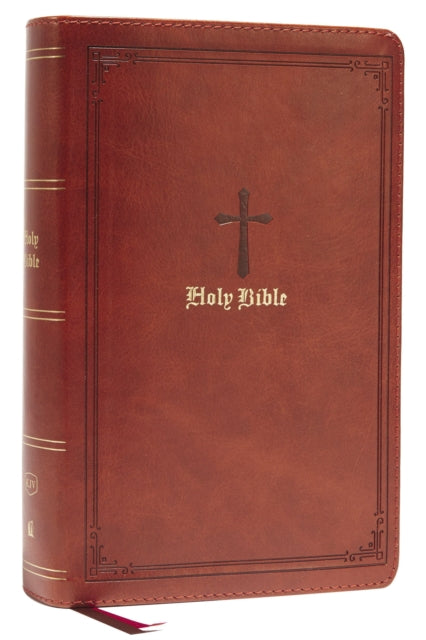 KJV Holy Bible: Large Print Single-Column with 43,000 End-of-Verse Cross References, Brown Leathersoft, Personal Size, Red Letter, Comfort Print: King James Version - 9780785291084