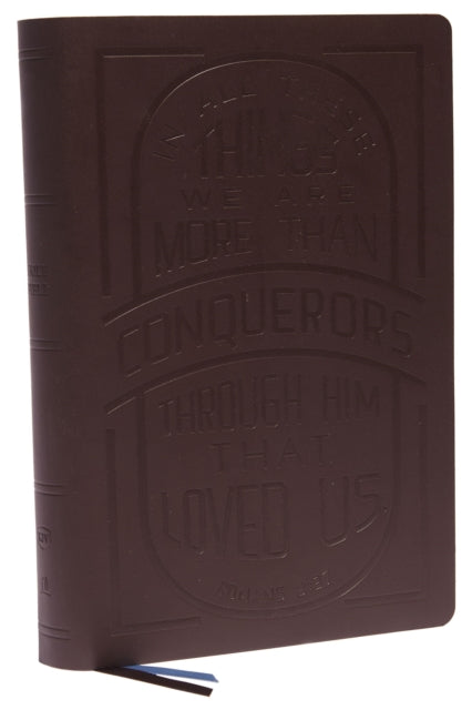 KJV Holy Bible: Large Print with 53,000 Cross References, Brown Genuine Leather, Red Letter, Comfort Print: King James Version (Verse Art Cover Collection) - 9780785293255