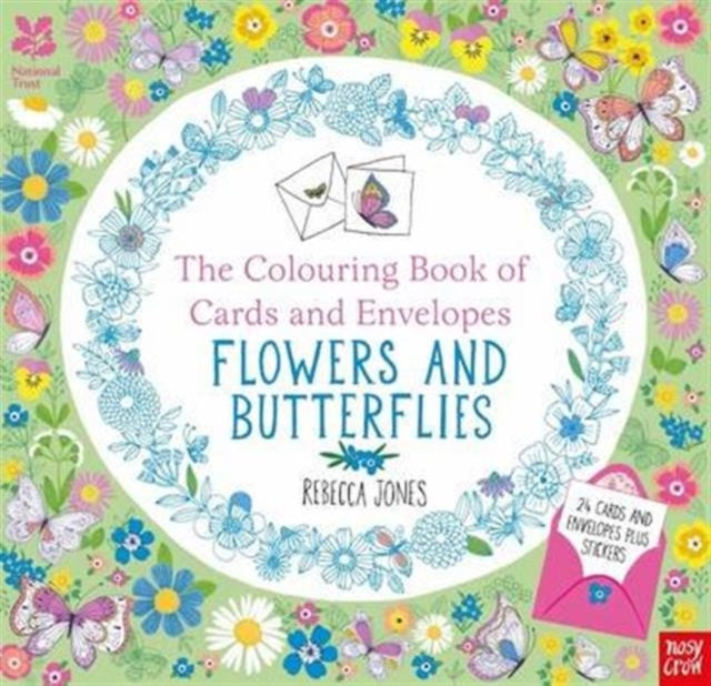 National Trust: The Colouring Book of Cards and Envelopes - Flowers and Butterflies - 9780857637321