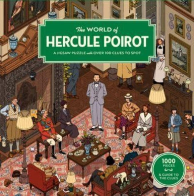 The World of Hercule Poirot : A 1000-piece jigsaw puzzle with over 100 clues to spot: The perfect family gift for fans of Agatha Christie - 9781399608671