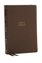 NKJV, Compact Center-Column Reference Bible, Brown Leathersoft, Red Letter, Comfort Print (Thumb Indexed) - 9781400333042