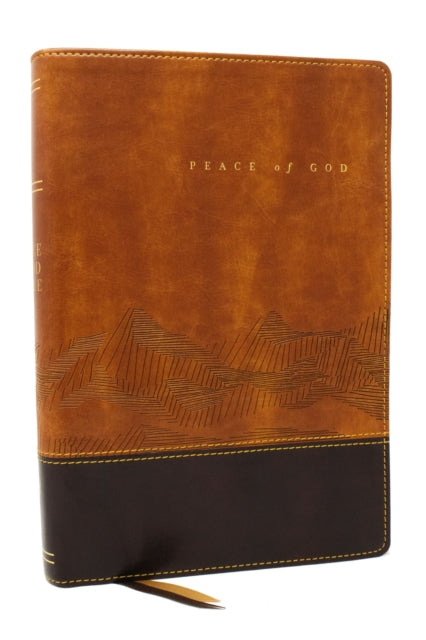 Peace of God Bible: Discover and Experience God's Shalom Throughout the Bible (NKJV, Brown Leathersoft, Red Letter, Comfort Print) - 9781400334995