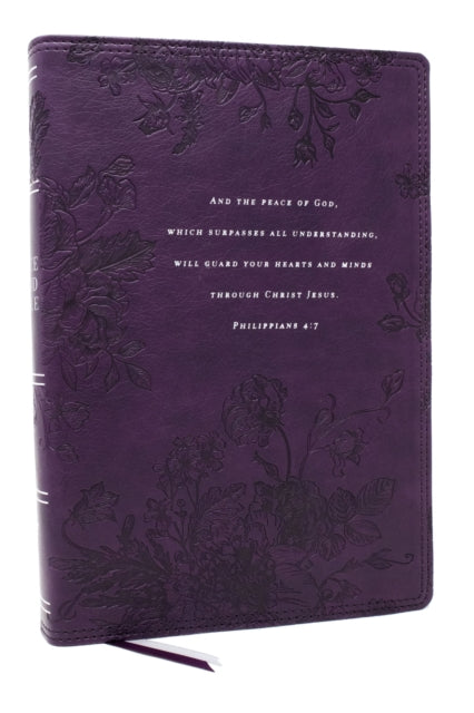 Peace of God Bible: Discover and Experience God's Shalom Throughout the Bible (NKJV, Purple Leathersoft, Red Letter, Comfort Print) - 9781400335015