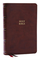 NKJV, Single-Column Reference Bible, Verse-by-verse, Brown Leathersoft, Red Letter, Comfort Print - 9781400335206