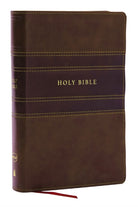 NKJV Personal Size Large Print Bible with 43,000 Cross References, Brown Leathersoft, Red Letter, Comfort Print (Thumb Indexed) - 9781400335428