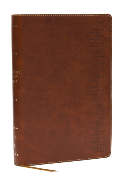 Student Study Bible: A Guide to Knowing and Living God’s Word (NKJV, Brown Leathersoft, Red Letter, Comfort Print) - 9781400340224