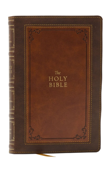 1611 KJV with Apocrypha, Brown Leathersoft : Holy Bible - 9781400349425