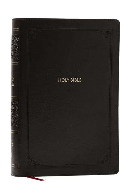 NKJV Giant Print End-of-Verse Reference Bible, Black Leathersoft, Red Letter, Comfort Print (Thumb Indexed) : Holy Bible - 9781400349494