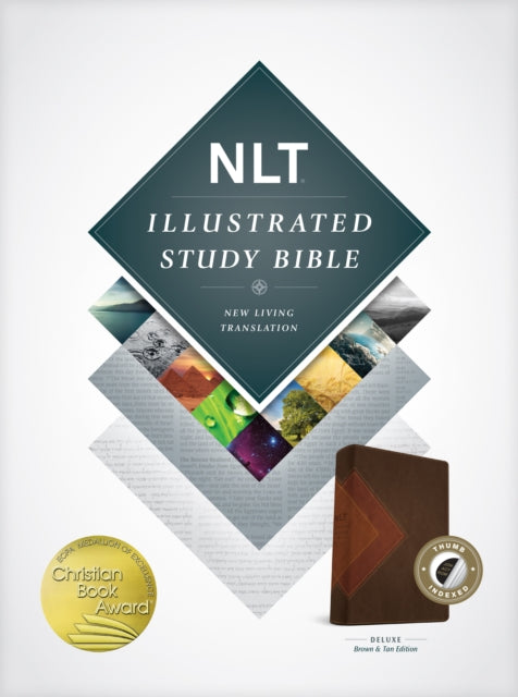 NLT Illustrated Study Bible Tutone Brown/Tan, Indexed - 9781496402059