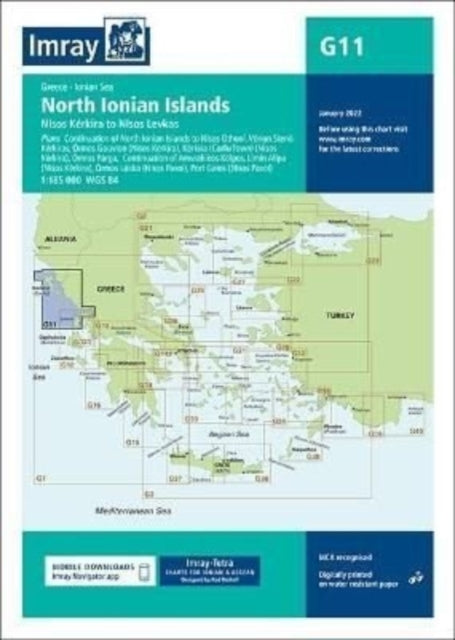 Imray Chart G11 : North Ionian Islands : 11 - 9781786793515