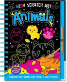Neon Scratch Art Animals - 9781801056328
