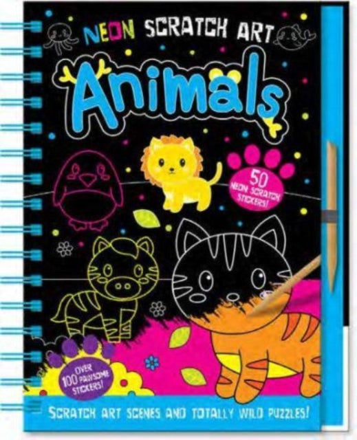 Neon Scratch Art Animals - 9781801056328