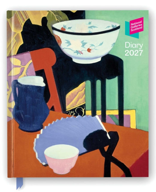 National Galleries of Scotland 2027 Desk Diary Planner - Week to View, Illustrated throughout