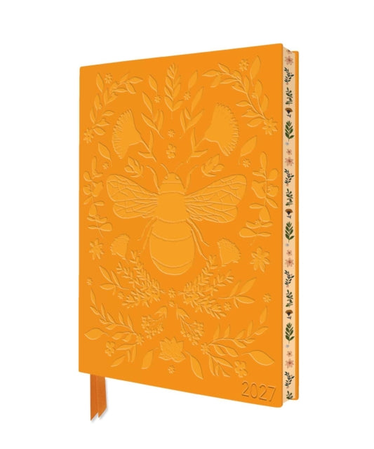 Jade Mosinski: Bee 2027 Artisan Art Vegan Leather Diary Planner - Page to View with Notes
