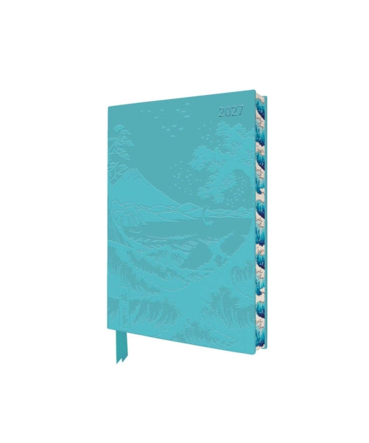 Utagawa Hiroshige: Sea at Satta 2027 Pocket Artisan Art Vegan Leather Diary â€“ Week to View