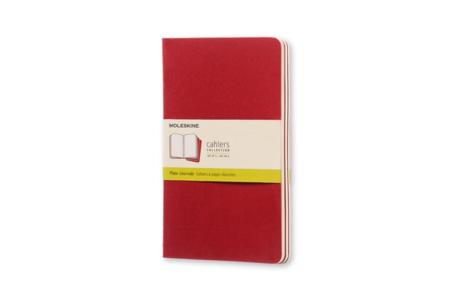Moleskine Plain Cahier L - Red Cover (3 Set) - 9788862931038