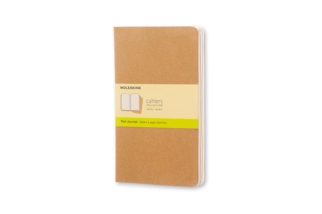 Moleskine Plain Cahier L - Kraft Cover (3 Set) - 9788883705007