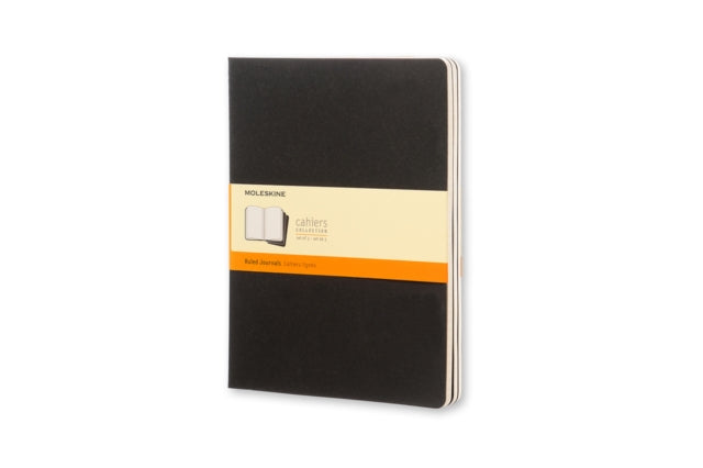 Moleskine Ruled Cahier Xl - Black Cover (3 Set) - 9788883705014
