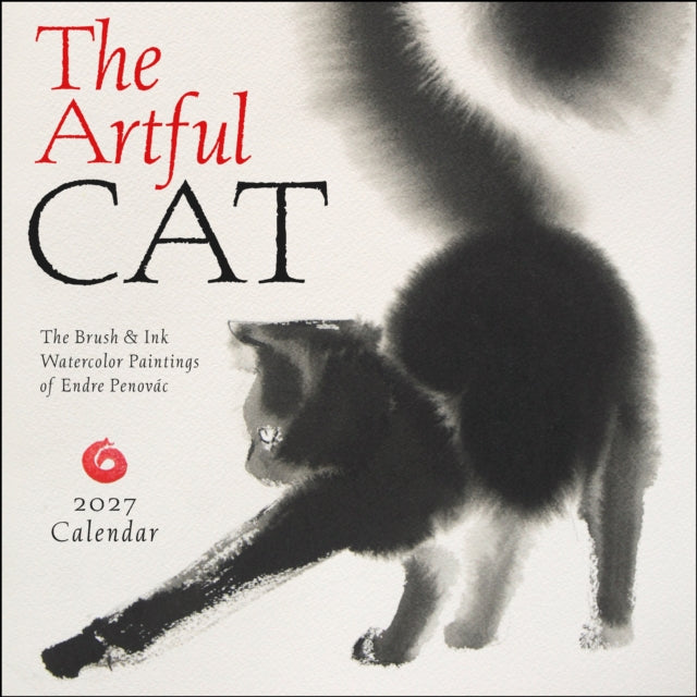 The Artful Cat 2027 Wall Calendar : Brush and Ink Watercolor Paintings